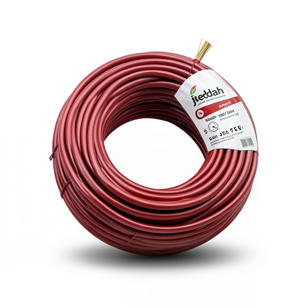 سلك نحاس شعر مقاس 95mm2، 450/750V، عزل PVC، أحمر | شركة كابلات جدة