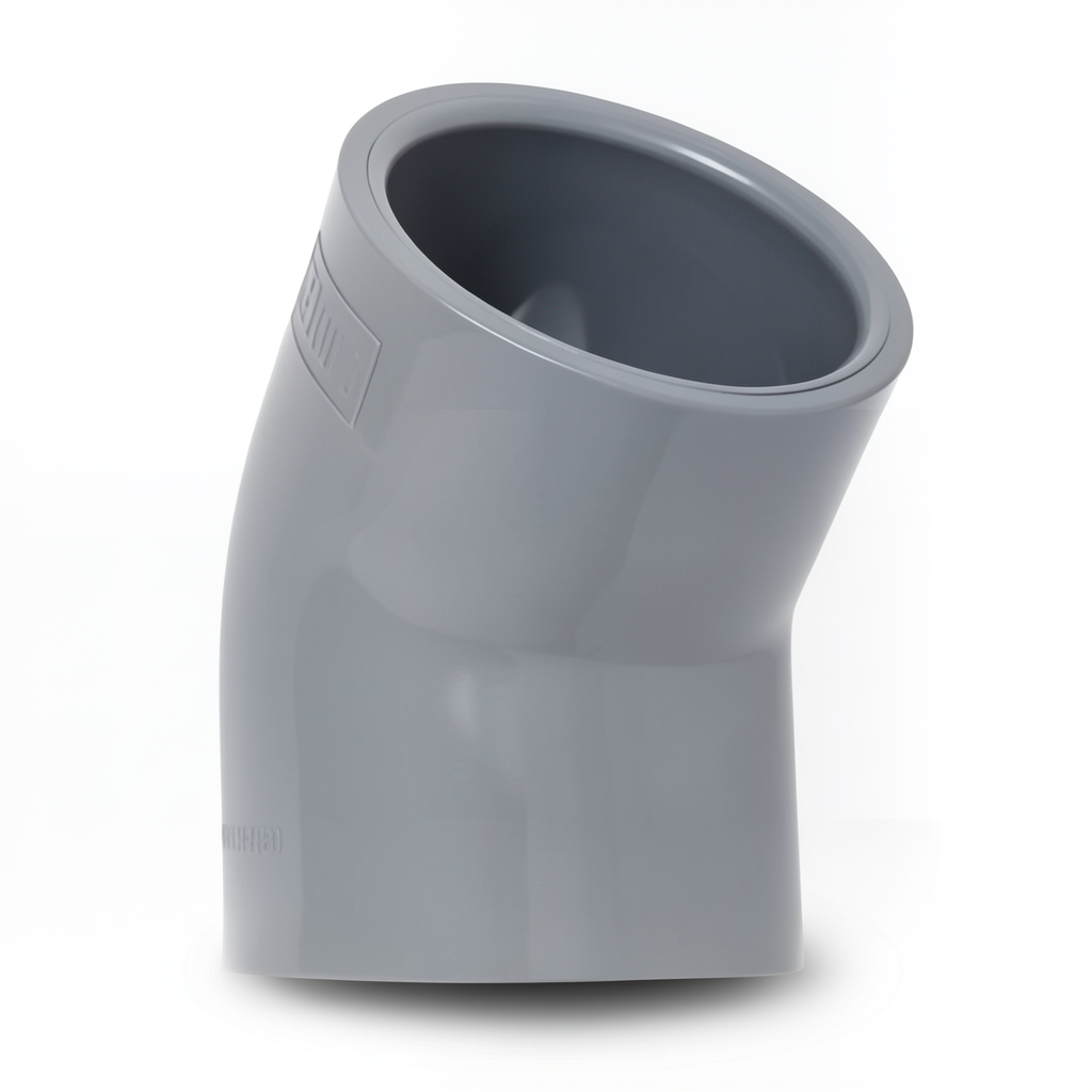 UPVC Elbow 45° 3/4 Inch Gray