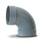 كوع UPVC زاوية °90 غير مضغوط مقاس 160 مم رمادي اللون