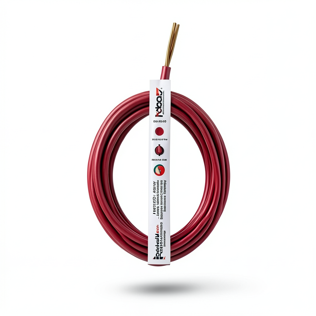 لفة سلك نحاس مرن 120mm2 450/750 فولت معزول PVC أحمر | شركة كابلات جدة
