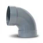 كوع UPVC زاوية °90 غير مضغوط مقاس 160 مم رمادي اللون