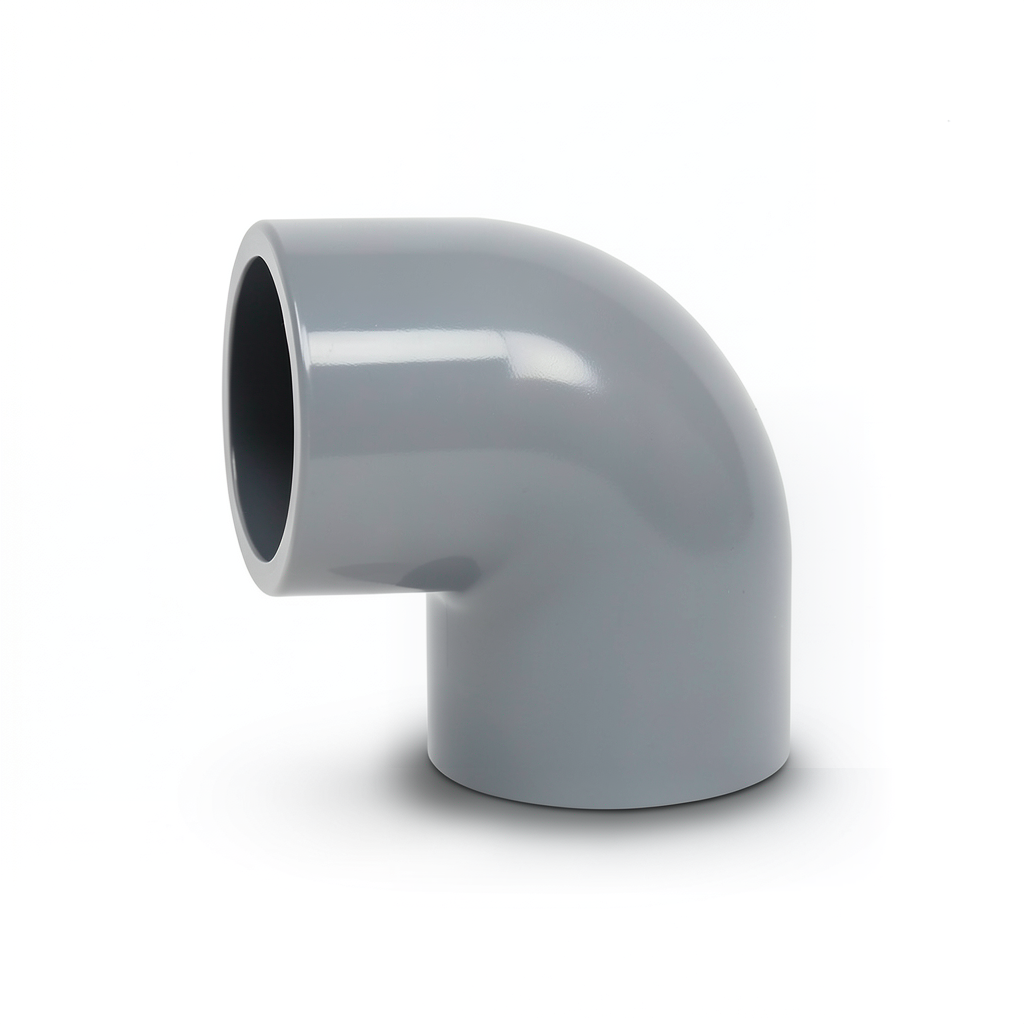 UPVC Elbow 90° Size 20 mm Pressure 16 bar Gray