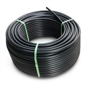 لفة أنابيب بلاستيك HDPE ضغط 3.2 بار PE 100، قطر خارجي 160 مم SDR 41، لون أسود