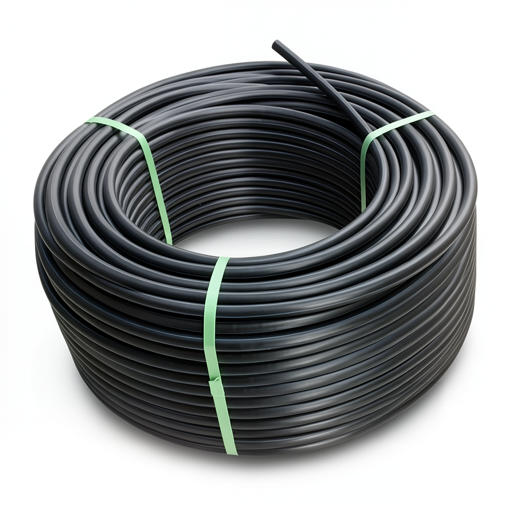 لفة أنابيب بلاستيك HDPE ضغط 3.2 بار PE 100، قطر خارجي 160 مم SDR 41، لون أسود