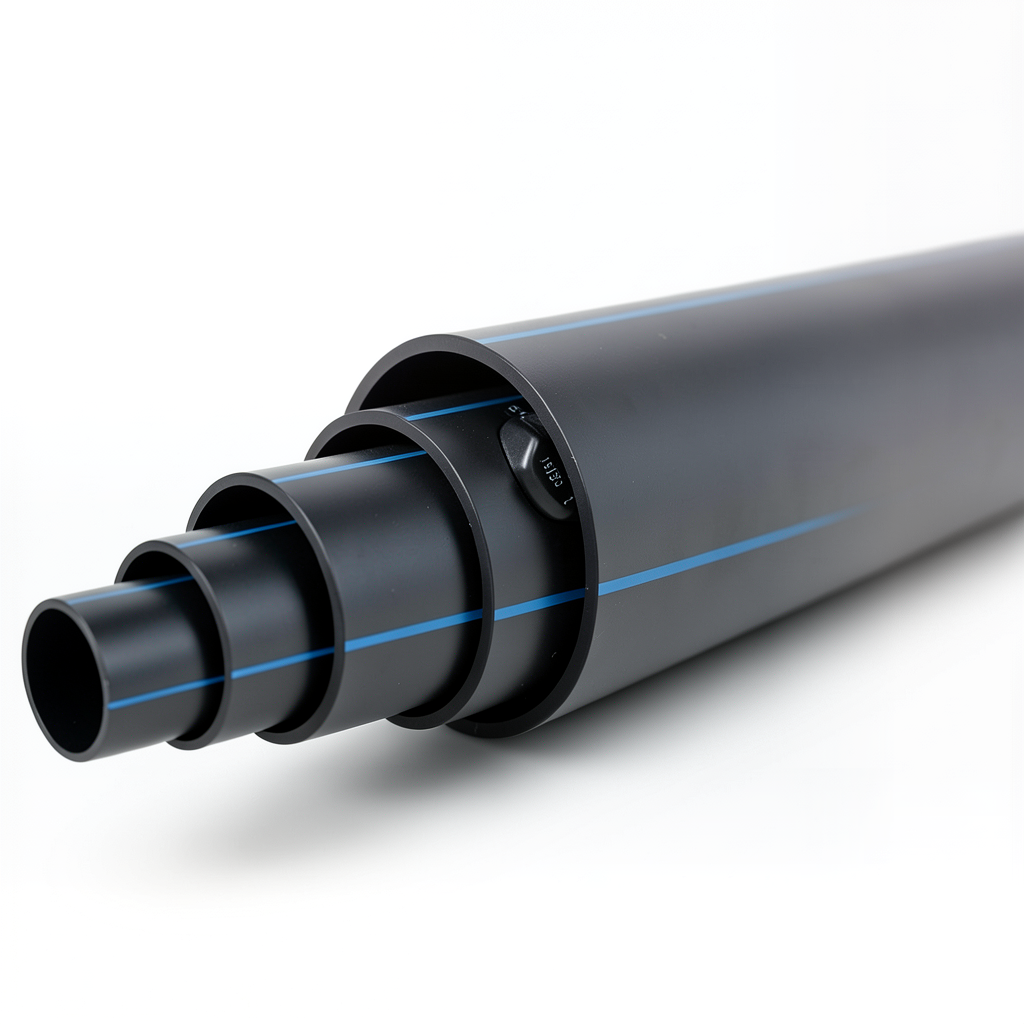 HDPE Pipe Pressure 3.2 Bar PE 100 Size 180 mm SDR 41 Black