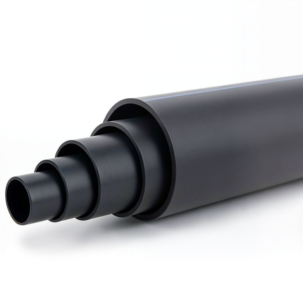HDPE Pipe Nominal Pressure 3.2 Bar PE 100 OD 200 mm SDR 41 Black