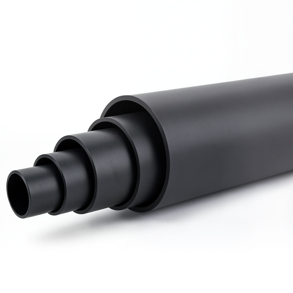 أنابيب HDPE ضغط 3.2 بار PE 100 قطر خارجي 225 مم SDR 41 لون أسود
