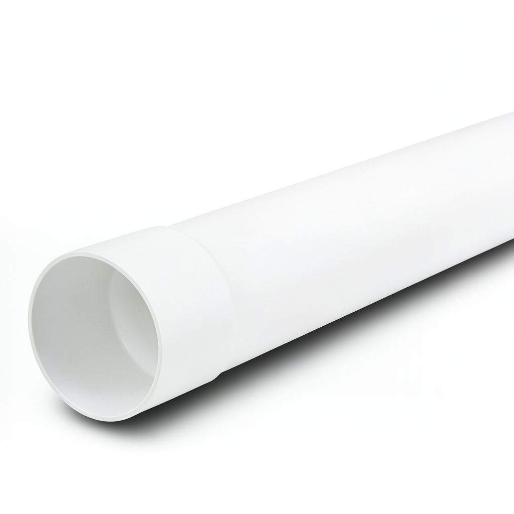 UPVC Plastic Pipe Nominal Pressure 315 psi Size 4 inch Thickness 9.47 mm White Color