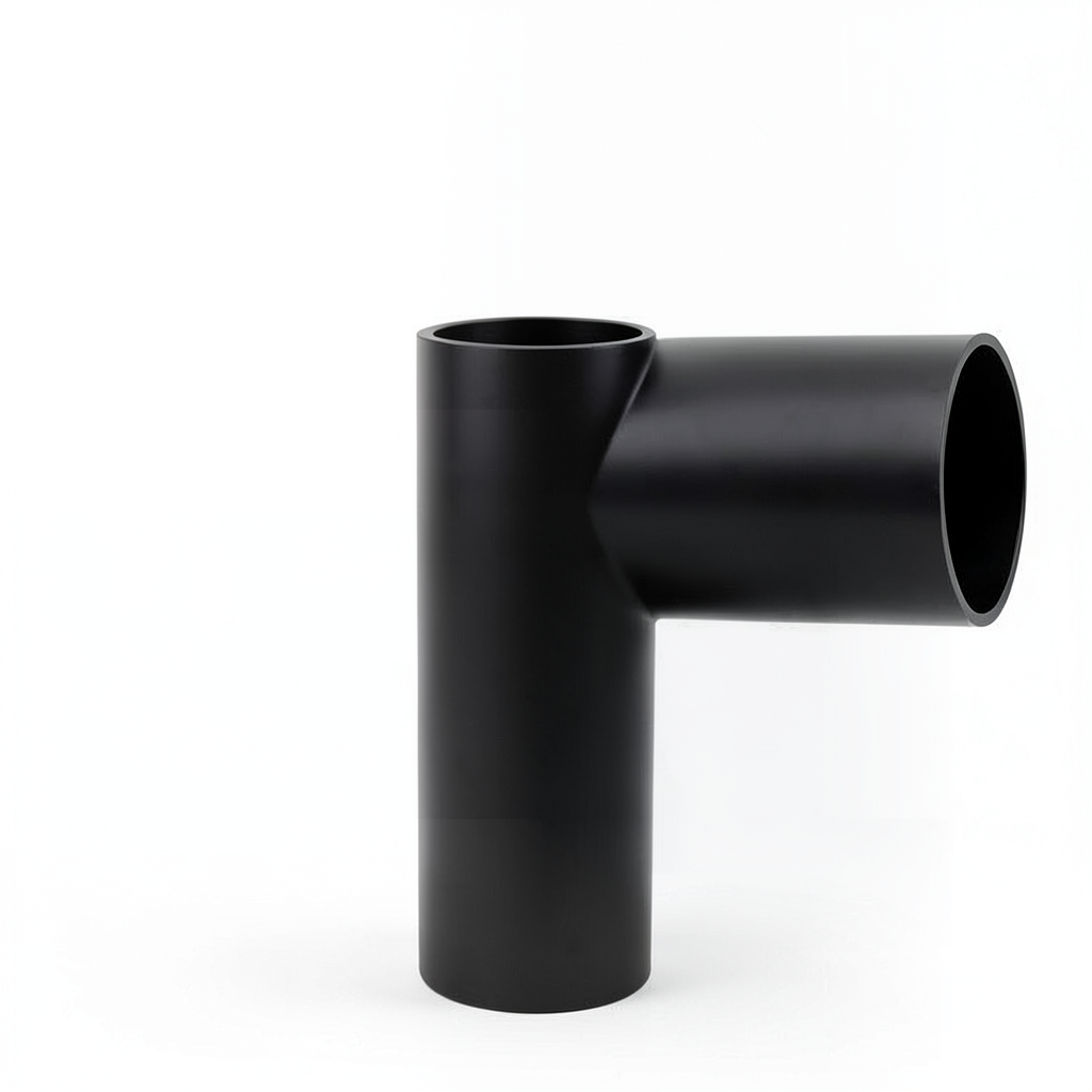 High Density Polyethylene Pipe Pressure 6.3 Bar PE 100, 250 mm OD, 9.6 mm Thickness, Black