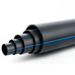 HDPE Polyethylene Pipe Nominal Pressure 12.5 Bar PE 100, 180 mm SDR 11 Black/Blue