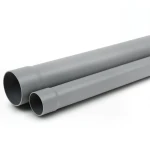 UPVC Plastic Pipe Schedule 80 Size 4 inch Thickness 9.58 mm Gray Color