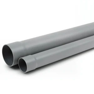 UPVC Plastic Pipe Schedule 80 Size 4 inch Thickness 9.58 mm Gray Color
