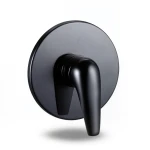 Concealed Shower Mixer Handle Black, Round Shape, Single Line