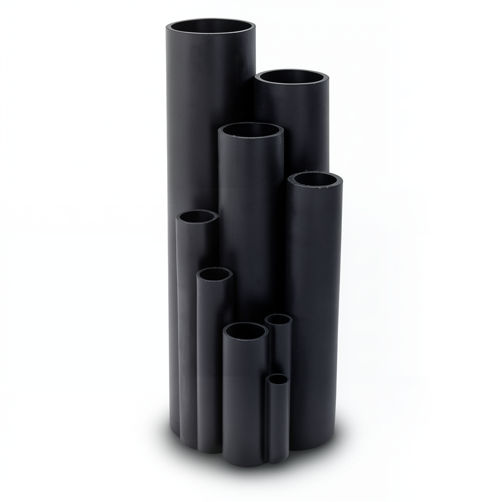 مواسير بلاستيك HDPE ضغط 16 بار PE 100 قطر خارجي 180 مم سمك 16.4 مم لون أسود | مصنع المنار