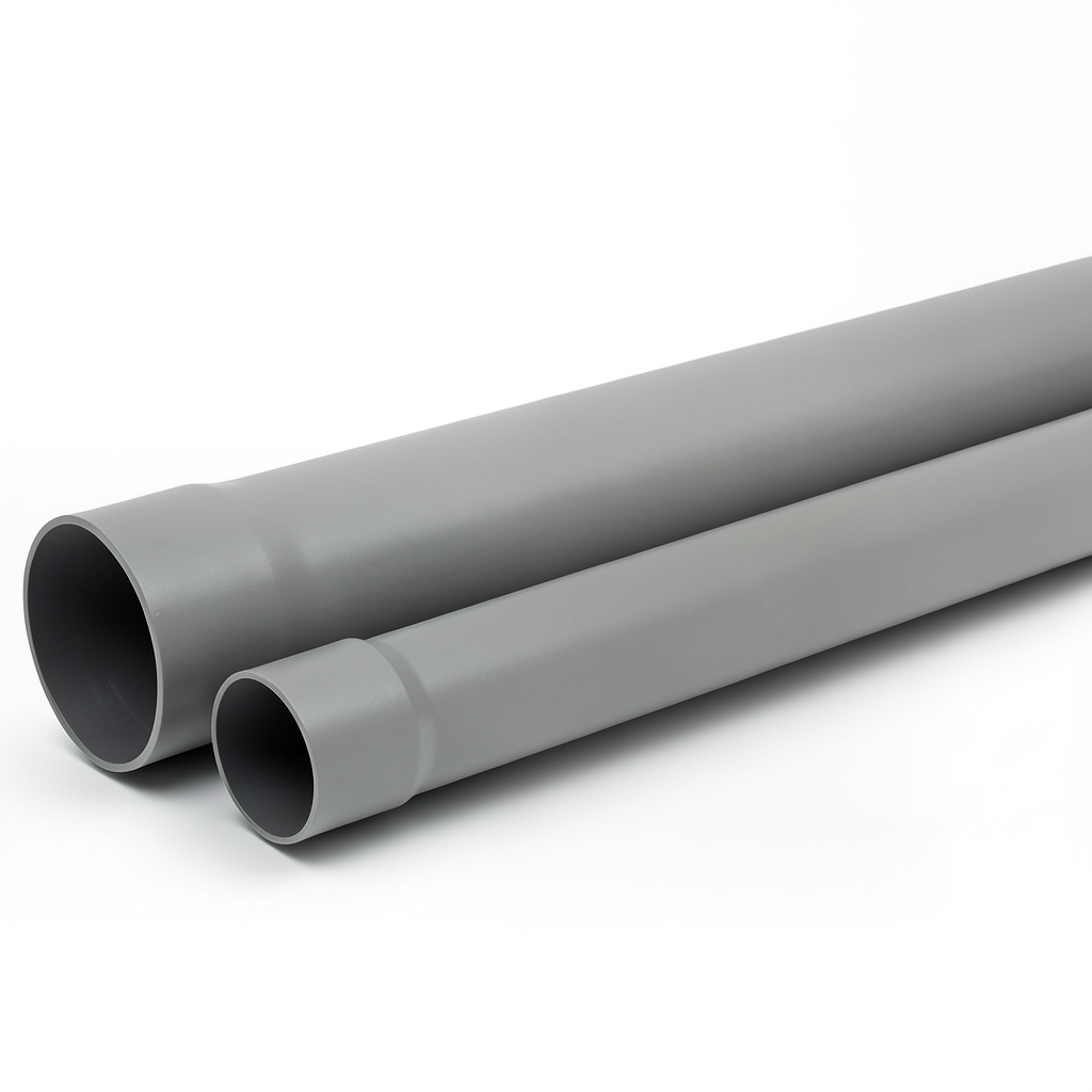 UPVC Plastic Pipe 2 inch Nominal Pressure 160 psi Thickness 2.82 mm Gray
