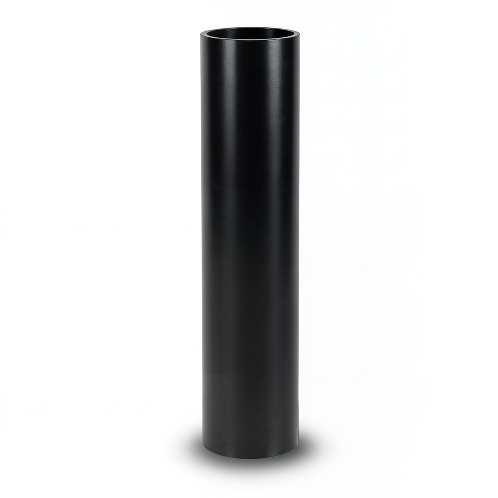 HDPE Plastic Pipe Pressure 20 Bar PE 100 Size 125 mm Thickness 14 mm Black