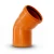 UPVC Plastic Elbow 45° Size 315 mm Orange - Image 1