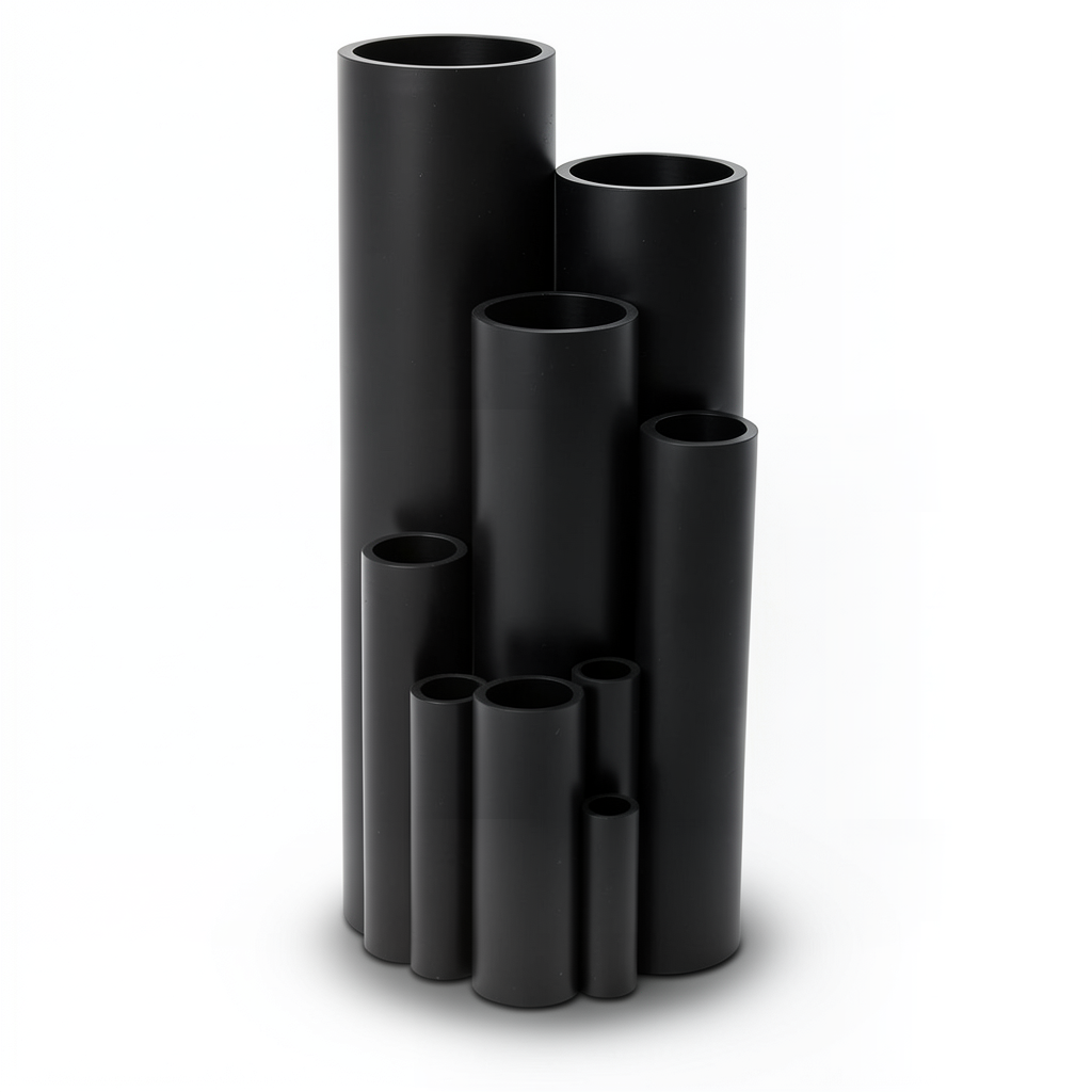 انابيب HDPE ضغط 16 بار PE 80 مقاس 20 ملم سمك 2.3 ملم لون اسود