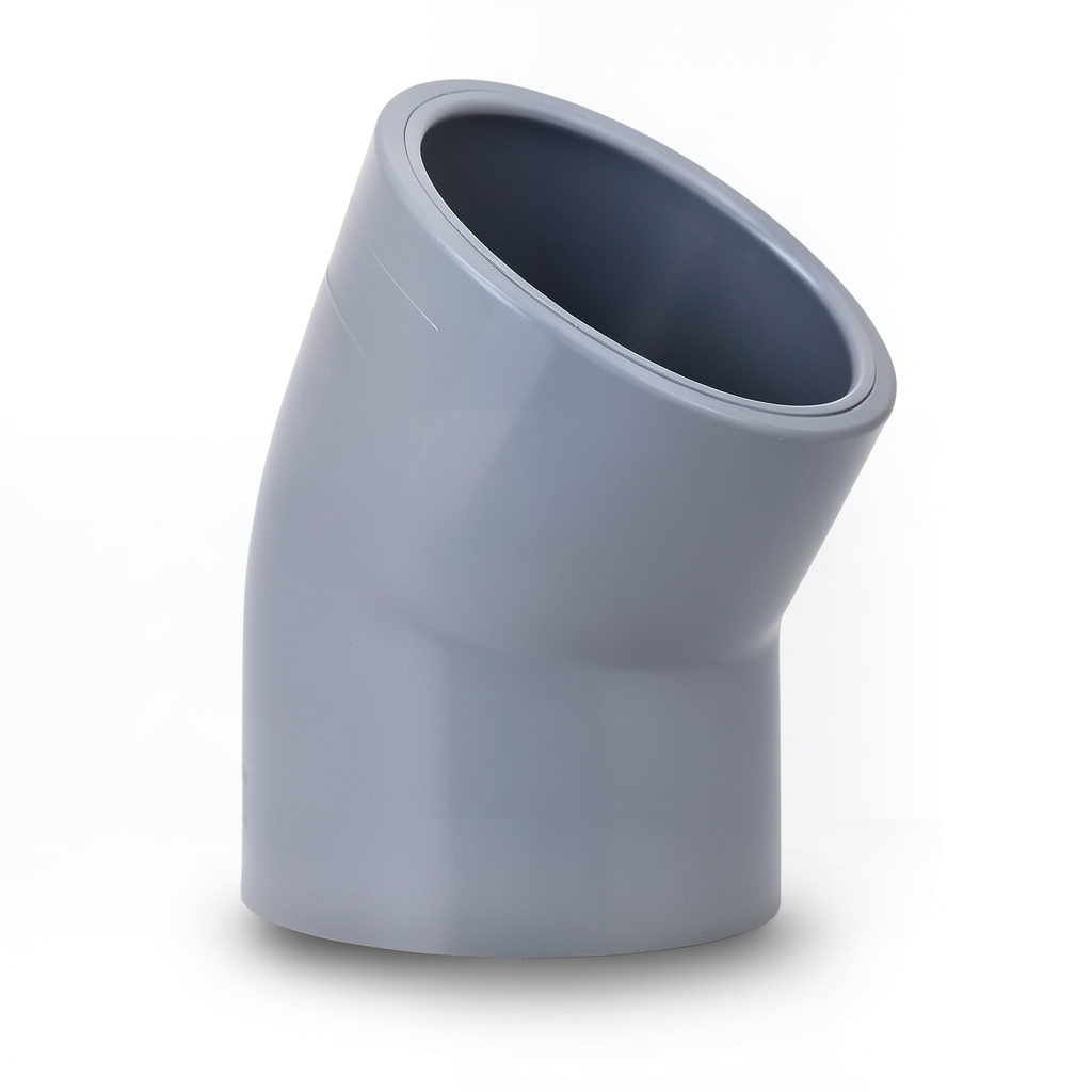 UPVC Elbow 45° Size 1/2 Inch Gray Color