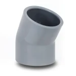 كوع UPVC بلاستيك زاوية 45° مقاس 1/2 1 إنش لون رمادي