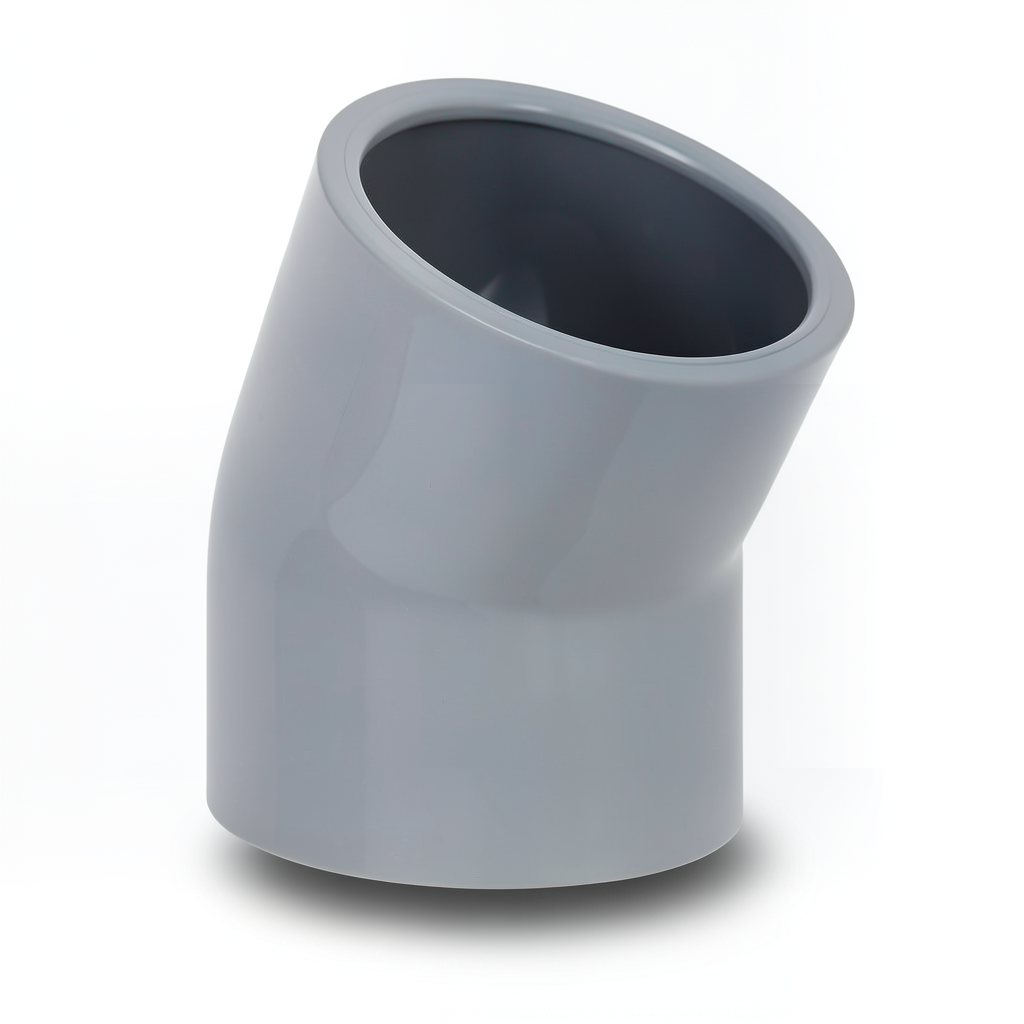 UPVC Plastic Elbow 45° Size 1 1/2 Inch Gray