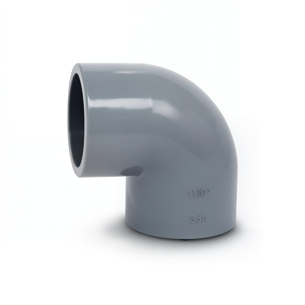 UPVC Elbow 90° Size 110 mm Pressure 16 bar Gray