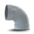 UPVC Plastic Elbow 90° Non Pressure Size 200 mm Gray - Image 1