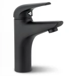 Automatic Short Washbasin Mixer Brass, Black Color
