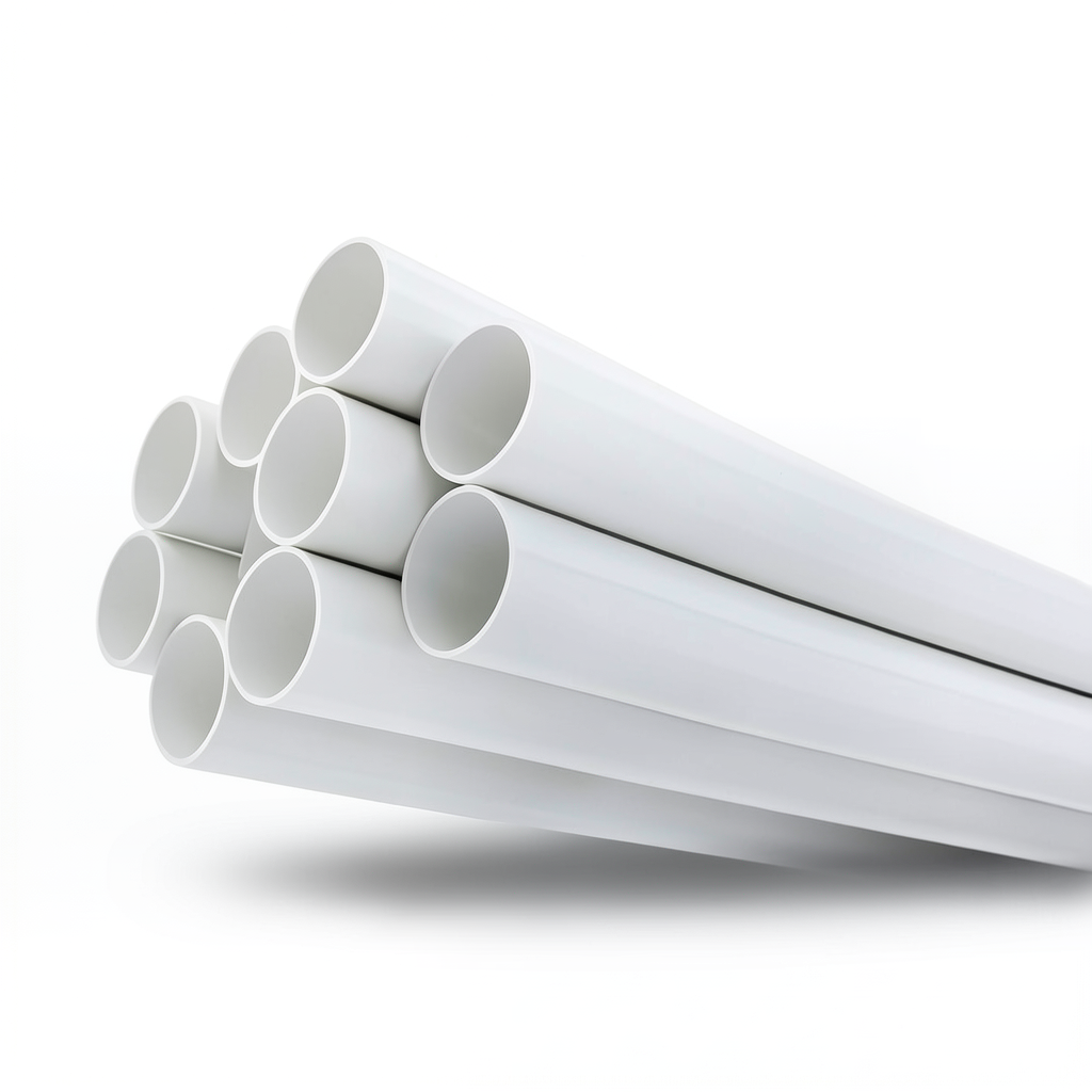 مواسير UPVC ضغط 8.6 بار مقاس 6 إنش سمك 5.18 مم لون أبيض