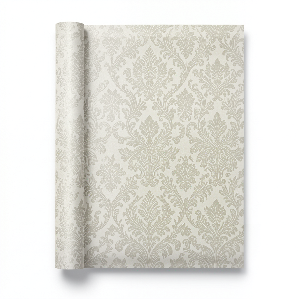 Italian Patterned Wall Covering 10m x 0.73m Light Beige, Model 45134