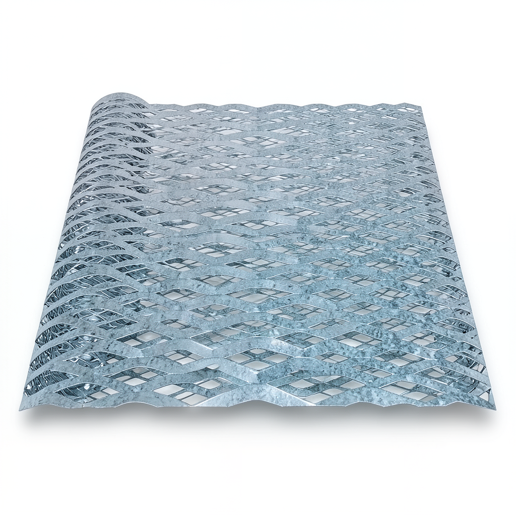 Galvanized Steel Expanded Metal Mesh Thickness 2.8 mm Width 2.44 m Length 4 m