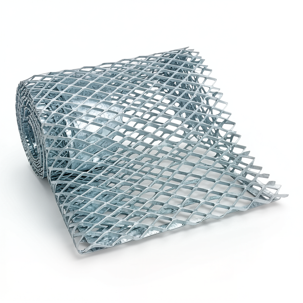 Galvanized Steel Expanded Metal Mesh Thickness 2.8 mm Width 2.44 M Length 5 M