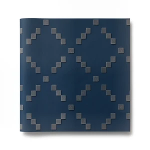 ورق حائط ايطالي هندسي 10 م × 0.73 م ازرق داكن، موديل 45135