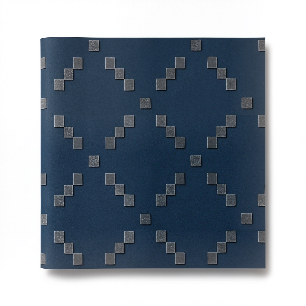 Italian Geometric Wallpaper 10m x 0.73m Dark Blue, Model 45135