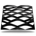 Hot Rolled Black Steel Expanded Metal Mesh Thickness 1.7 mm Width 2.44 m Length 3 m