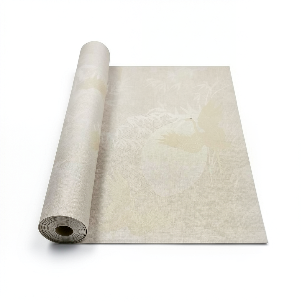 Italian Wallpaper Modern Design Beige Color, Size 10mx1.06m, Model 72907