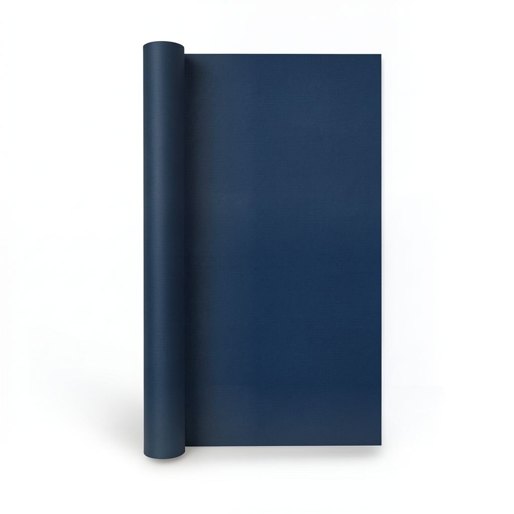 Italian Plain Wallpaper 10m x 0.73m Dark Blue, Model 45139
