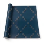 Italian Geometric Wallpaper 10m x 0.73m Dark Blue, Model 45135