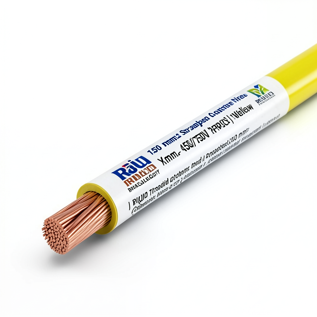 Riyadh 150 mm2 Stranded Copper Wire, 450/750V PVC Insulated, Yellow | Riyadh Cables Group