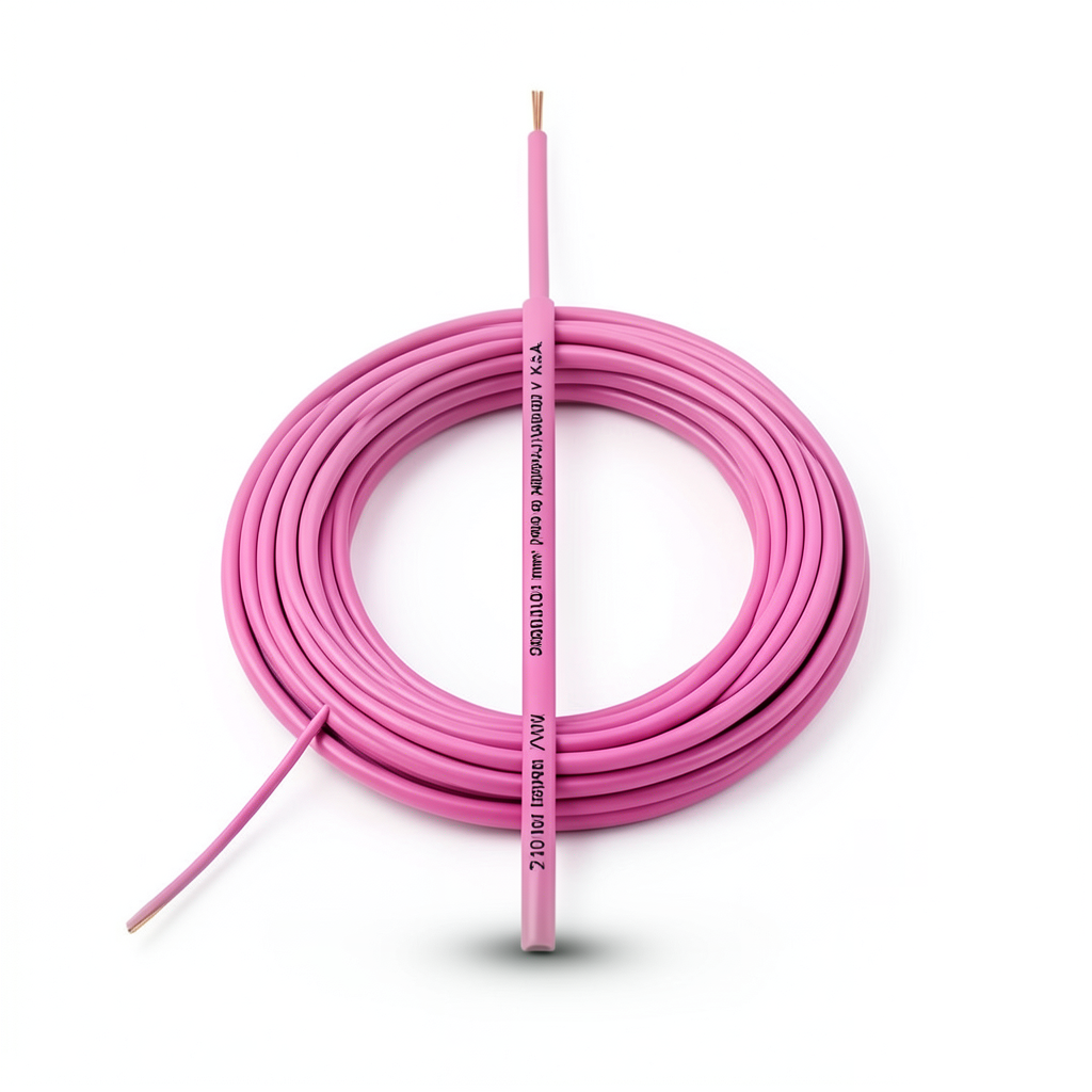 Single Core Solid Copper Cable PVC 70 ºC Insulation 1 mm² 300/500 Volt 300 Feet Pink | Al Fanar
