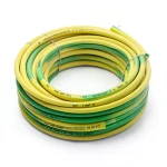 سلك نحاس مصمت احادى النواة معزول PVC 70º مقاس 1 مم² 300/500 فولت طول 300 قدم اصفر مع الاخضر | شركة الفنار