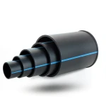 HDPE Polyethylene Pipe PN 12.5 Bar PE 100 OD 315 mm SDR 11 Black with Blue Stripes