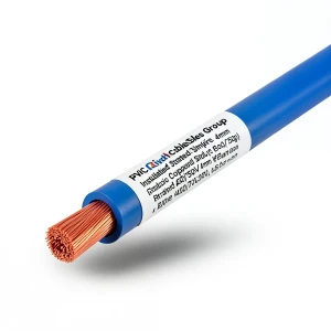 لفة سلك مفرد نحاس مجدول عزل PVC، مقاس 4mm، 450/750V، لون أزرق | مجموعة كابلات الرياض