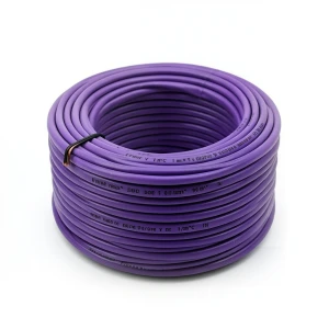 سلك نحاس مصمت مقاوم للحراره احادى النواة معزول PVC 90º مقاس 1 مم² 300/500 فولت 300 قدم بنفسجي | شركة الفنار
