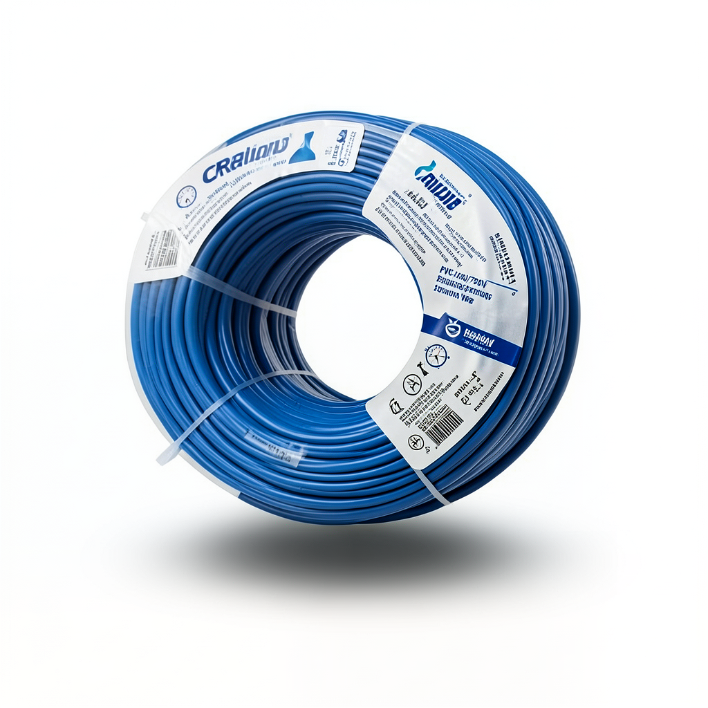 لفة سلك مفرد نحاس مجدول معزول PVC، مقاس 25mm، 450/750 فولت، لون أزرق | مجموعة كابلات الرياض