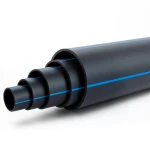HDPE Pipe Nominal Pressure 12.5 Bar PE 100 OD 500 mm SDR 11 Black with Blue Stripes