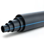 HDPE Polyethylene Pipe PN 15.6 Bar PE 100 OD 280 mm SDR 9 Black with Blue Stripes