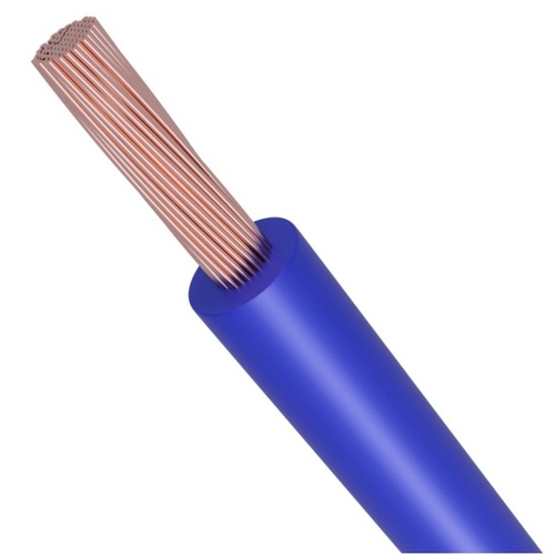 لفة سلك كهرباء مفرد 12 AWG نحاس مجدول 1000 فولت معزول PVC +105°C أزرق طول 2500 قدم | شركة كابلات الشرقية للصناعة