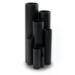 HDPE Plastic Pipe Pressure 16 Bar PE 100 Size 180 mm Thickness 16.4 mm Black