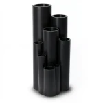 HDPE Plastic Pipe Pressure 20 Bar PE 100 Size 125 mm Thickness 14 mm Black